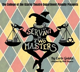Graphic of the plays flyer "The Servant of Two Masters"